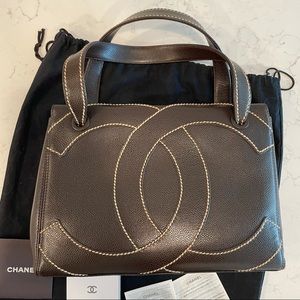 Authentic Rare Chanel cc tote caviar bag